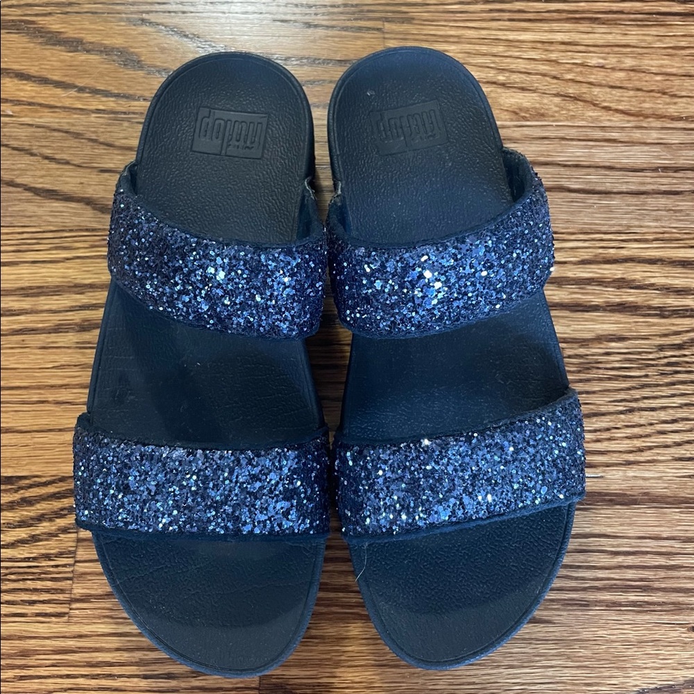 Fitflop blue glitter sandals